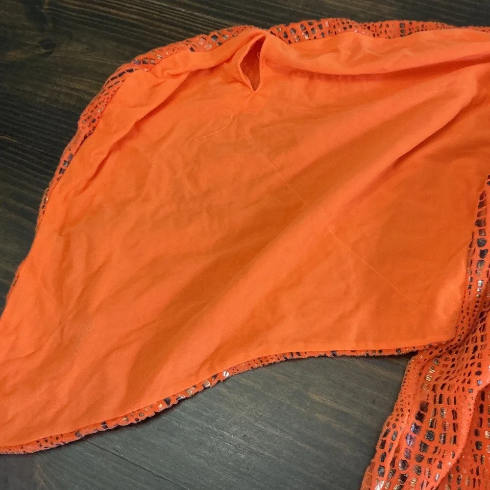 Pottery Barn Kids Light Up Pterodactyl Costume Orange Dinosaur 4-6y WORKS